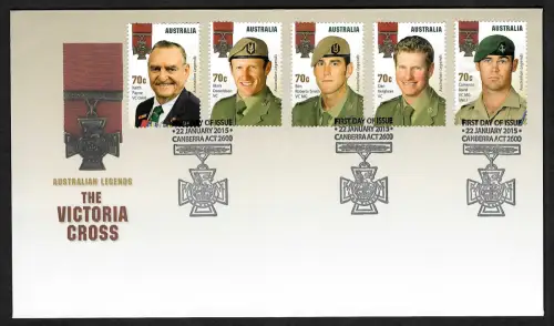 Australien 2015: Australien Legends: The Victoria Cross, Marken FDC