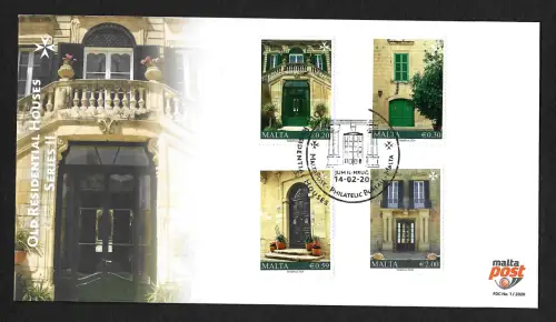 Malta: Old Residential Houses - Series II, FDC
