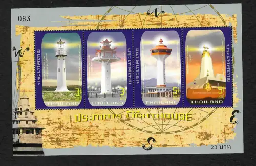 Thailand 2019: Leuchttürme - Lighthouse, Block postfrisch