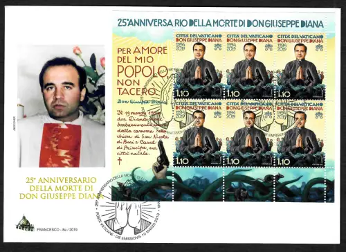 Vatikan 2019: Don Giuseppe Diana, FDC