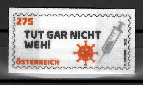 Österreich 2022: Tut gar nicht weh, Pflaster Briefmarke, postfrisch