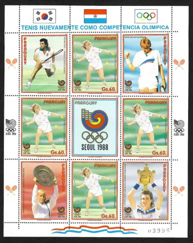 Paraguay 1988: Olympiade Seoul 1988: Tennis, Steffi Graf, Boris Becker, 
