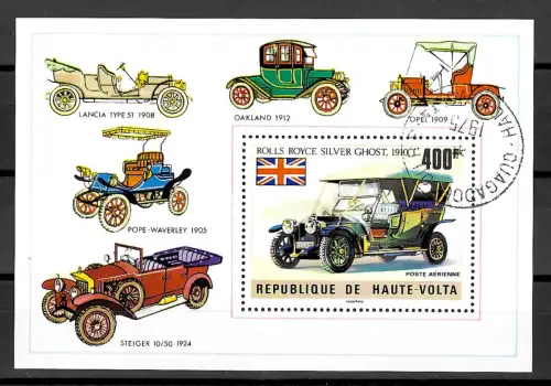 Obervolta 1975: Rolls Royce Silver Ghost, Steiger, Oakland, Opel, Lancia