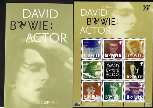 Isle of Man 2022: David Bowie - Actor, Block im Folder, postfrisch