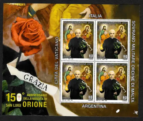 Italien/Vatikan/Argentinien/Malta: Gemeinschaftsausgabe 2022 San Luigi Orione **