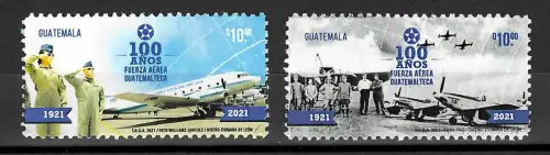 Guatemala 2021: 100 Jahre Luftstreitkräfte, postfrisch