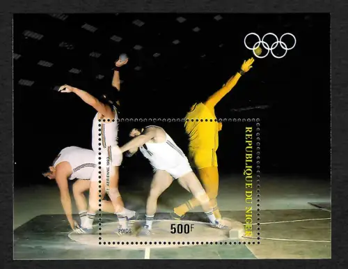 Niger 1983: Olympiade Los Angeles 1984: Kugelstossen, Poids, postfrisch