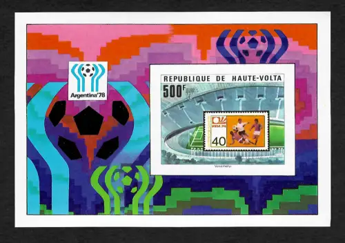 Obervolta 1978: Fußball WM 1974 / Argentinien 1978, postfrisch