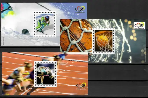 Bund 2023: Für den Sport - Paralympische Sportarten, 3x Markenheftchen Einlage