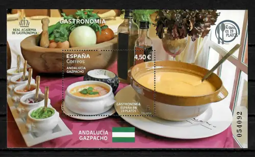 Spanien 2022: Gastronomia, Andaucia Gazpacho, postfrisch