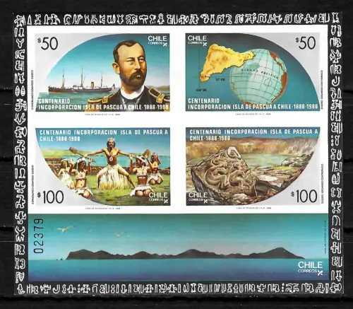 Chile 1988: Zugehörigkeit Osterinseln zu Chile, postfrisch