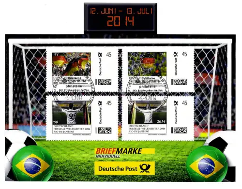 Bund 2014: Deutschland- Fußball Weltmeister, Rio de Janeiro, Marke Individuell