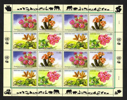 UNO Wien 2010: Gefährdete Arten, Espèces menacées d' extinction, Kleinbogen **