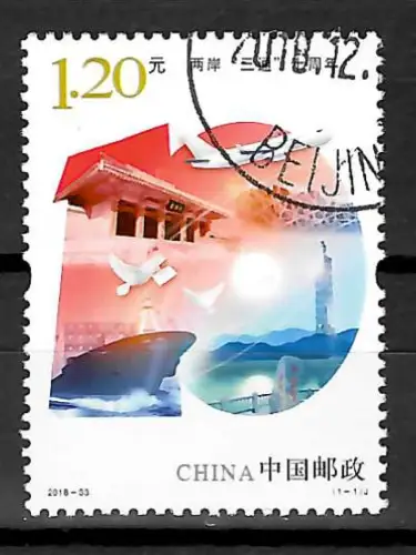 China 2018-33: Taiwan Straße, gestempelt