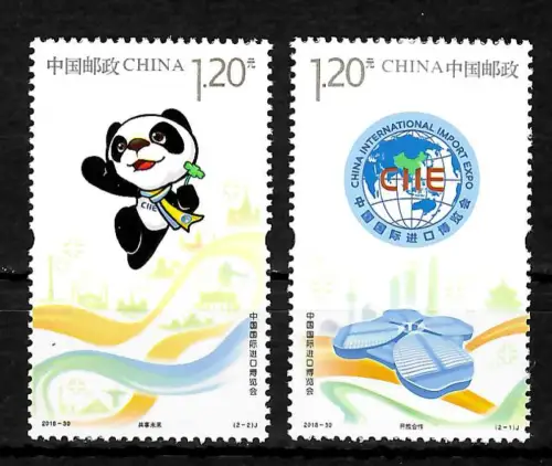 China 2018-30: International Import Expo, postfrisch