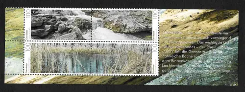 Liechtenstein 2020: Gewässer, 4 Briefmarken, postfrisch