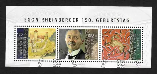Liechtenstein 2020: Egon Rheinberger, gestempelt