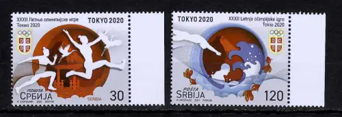 Serbien 2021: Olympiade Tokio 2020, postfrisch