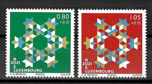 Luxembourg 2021:  Weihnachten, postfrisch