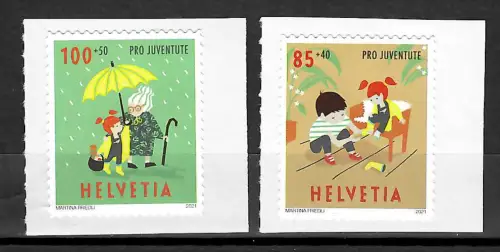 Schweiz 2021: Pro Juventute, Kinder übernehmen Verantwortung, postfrisch