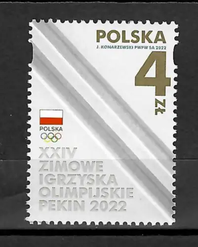Polen 2022: Olympische Spiele in Peking, postfrisch