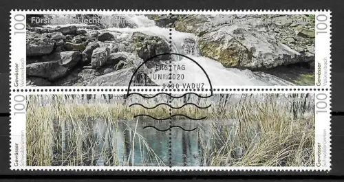 Liechtenstein 2020: Gewässer, gestempelt