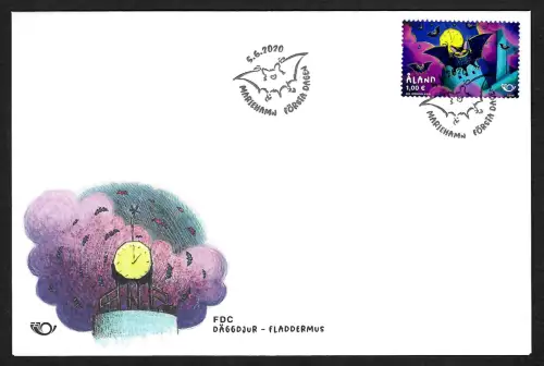 Aland 2020: Fledermäuse, FDC
