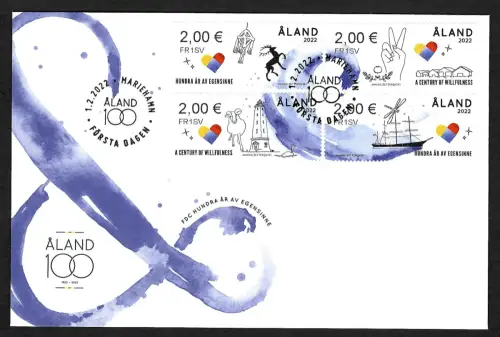 Aland 2020: 100 Jahre Aland, FDC