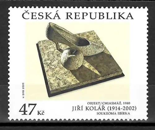 Tschechische Republik 2020: Kunstwerk: Objekt 1980, Frauenschuh, postfrisch