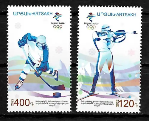 Berg-Karabach 2022: Olympische Spiele 2022, Peking, postfrisch
