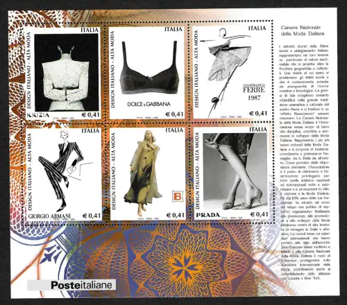 Italien 2002: Camera Nazionale della Moda Italliana, Damenmode, postfrisch