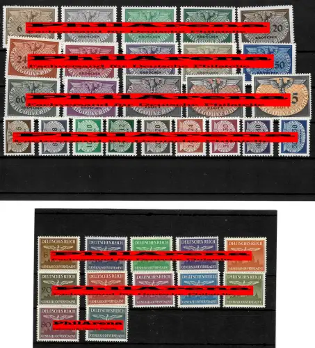 Generalgouvernement GG: Dienstmarken D1-15, D16-24, D25-36, postfrisch