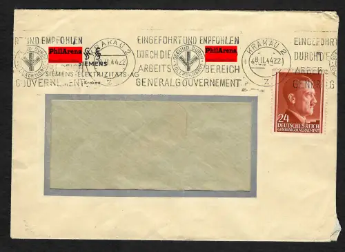 Generalgouvernement GG: Werbe-Band-Stempel - Vollkornbrot 1944