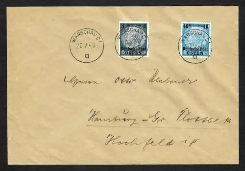 Generalgouvernement GG: Brief 1940 für die 2. Gewichtsstufe
