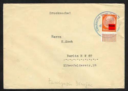 Generalgouvernement GG: Zakliczyn Dunajec, sehr früher Stempel 1939/40