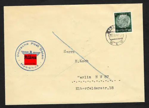 Generalgouvernement GG: Myslenice 27.3.40, früher Stempel