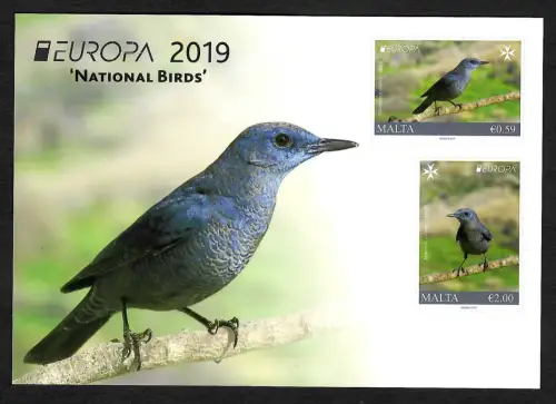 Malta 2019: EUROPA: Nationalvögel - Merill - Ganzsache