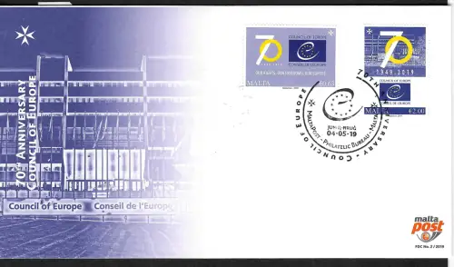 Malta 2019: 10 Jahre Europarat, European Council, FDC