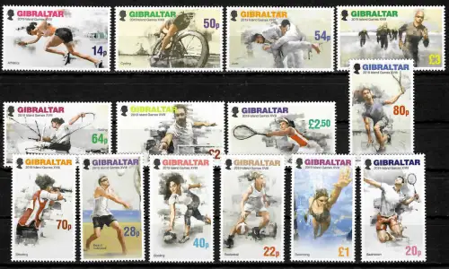 Gibraltar 2019: XVIII Island Games, Sportarten, postfrisch