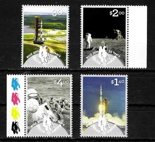 Niue 2019: Moon landing 50 years, postfrisch