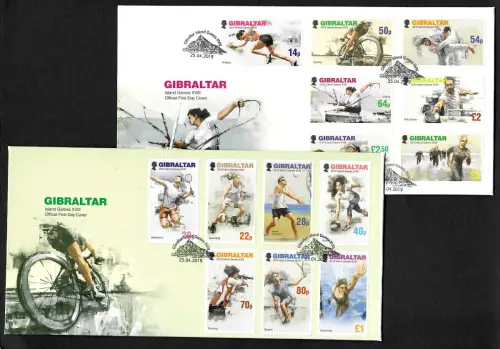Gibraltar 2019: XVIII Island Games, Sportarten, FDC