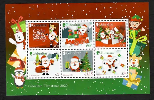 Gibraltar 2020: Gibraltar Christmas 2020, postfrisch