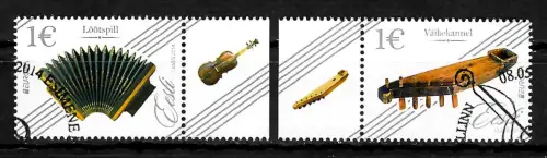 Estland 2014: Musikinstrumente, gestempelt