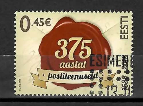 Estland 2013: 375 Jahre Postdienst, gestempelt