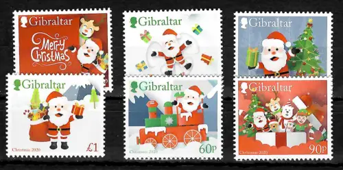 Gibraltar 2020: Weihnachten, postfrisch