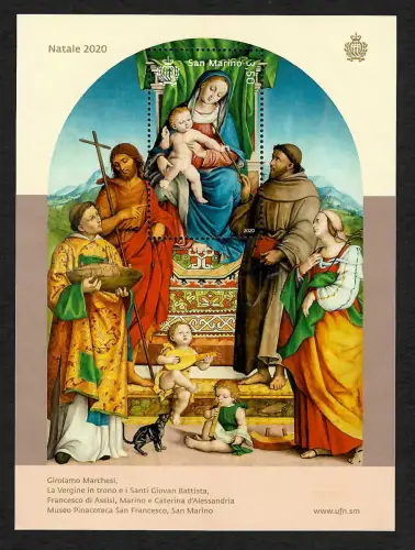 San Marino 2020: Natale 2020: Weihnachten postfrisch