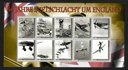 Liechtenstein 2021: 80 Jahre Luftschlacht um England, postfrisch