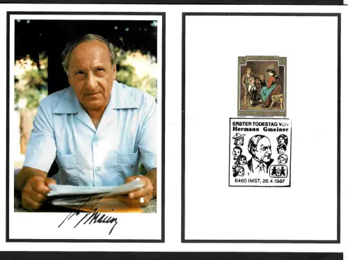 Österreich 1987: 1. Todestag von Hermann Gmeiner, SOS Kinderdorf