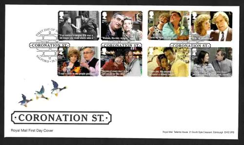 GB 2021: Kultserie Coronation Street, FDC