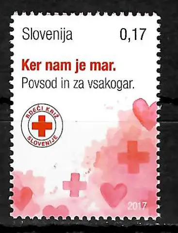 Slowenien: Ker nam je mar. Rotes Kreuz, postfrisch